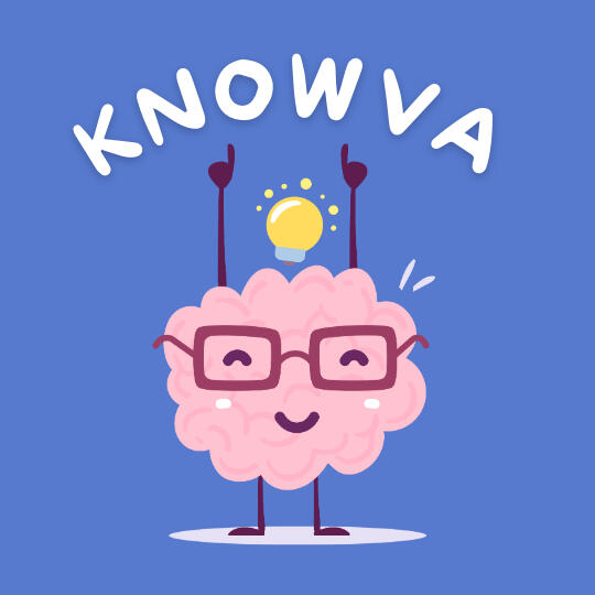 Knowva - Logo Loader The Knowva Logo, featuring our brain-shaped, cartoon mascot.